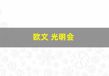 欧文 光明会